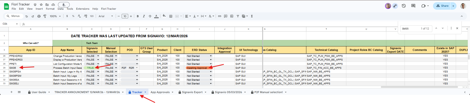 Tracker Sheet Updated with GUI App